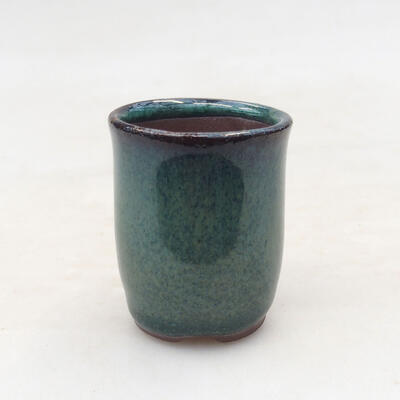 Bonsaischale aus Keramik 4 x 4 x 4,5 cm, Farbe grün - 1