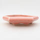 Keramische Bonsai-Schale 15,5 x 14 x 3,5 cm, Farbe rosa - 1/3