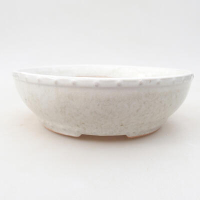 Keramische Bonsai-Schale 17 x 17 x 4,5 cm, weiße Farbe - 1