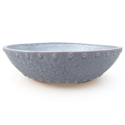 Keramische Bonsai-Schale 17 x 17 x 4,5 cm, Metallfarbe - 1