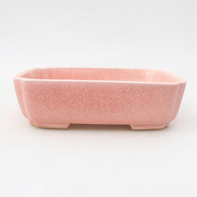 Keramik Bonsai Schüssel 15 x 11,5 x 4 cm, Farbe rosa - 1