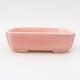 Keramik Bonsai Schüssel 15 x 11,5 x 4 cm, Farbe rosa - 1/3