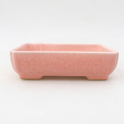 Keramische Bonsai-Schale 13,5 x 11 x 3,5 cm, Farbe rosa - 1