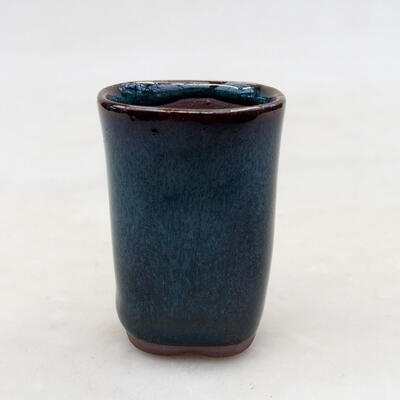 Bonsaischale aus Keramik 3 x 3 x 4,5 cm, Farbe blau - 1