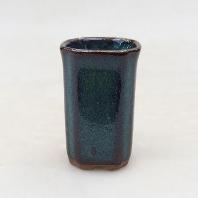 Bonsaischale aus Keramik 3 x 3 x 5 cm, Farbe blau - 1