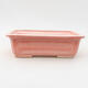 Keramische Bonsai-Schale 16,5 x 11 x 5 cm, Farbe rosa - 1/3