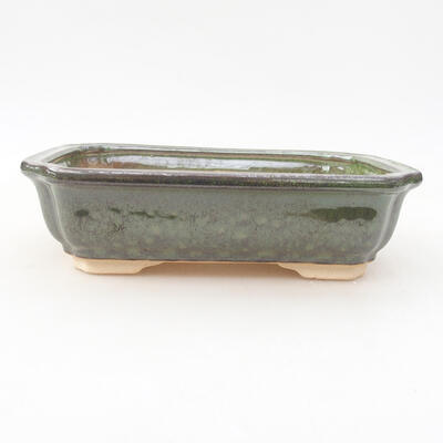 Keramische Bonsai-Schale 17 x 13 x 4,5 cm, Farbe grün - 1