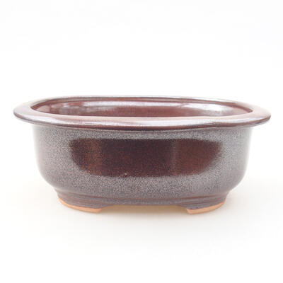Keramische Bonsai-Schale 14 x 11 x 5 cm, Farbe braun - 1