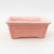 Keramik Bonsai Schüssel 13 x 10 x 5 cm, Farbe rosa - 1/3