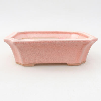 Keramische Bonsai-Schale 12,5 x 10 x 4 cm, Farbe rosa - 1