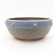 Keramische Bonsai-Schale 17 x 17 x 7 cm, Farbe blau - 1/3