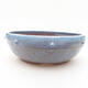 Keramische Bonsai-Schale 18,5 x 18,5 x 6 cm, Farbe blau - 1/3