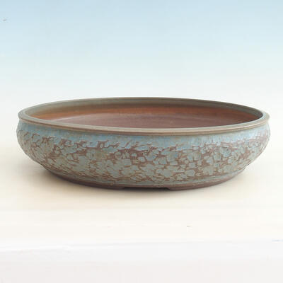 Keramische Bonsai-Schale 38 x 38 x 9 cm, Farbe blau - 1