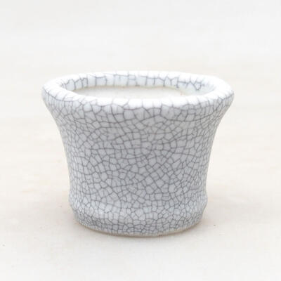 Bonsaischale aus Keramik 3,5 x 3,5 x 3 cm, Krakeleefarbe - 1
