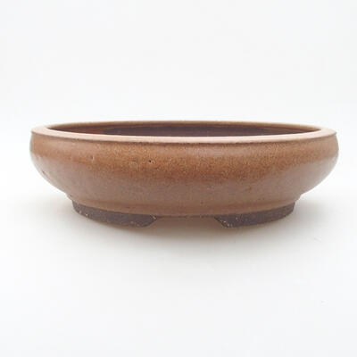 Keramik Bonsai Schüssel 24 x 24 x 6 cm, Farbe braun - 1