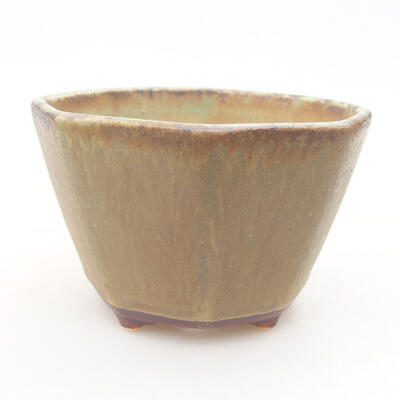 Keramische Bonsai-Schale 8,5 x 8,5 x 5,5 cm, Farbe grün - 1