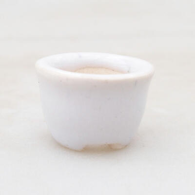Bonsaischale aus Keramik 2 x 2 x 1,5 cm, Farbe weiß - 1