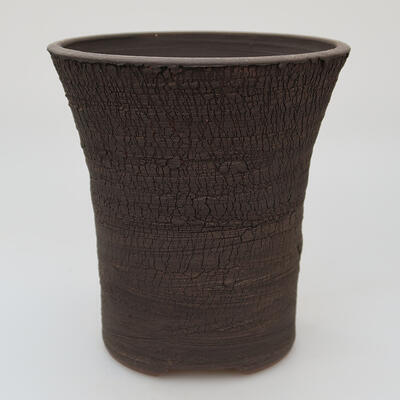 Bonsaischale aus Keramik 14 x 14 x 15 cm, Farbe rissig - 1