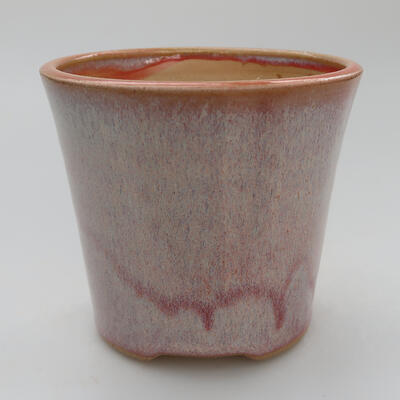 Bonsaischale aus Keramik 10 x 10 x 9 cm, Farbe rosa - 1