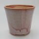 Bonsaischale aus Keramik 10 x 10 x 9 cm, Farbe rosa - 1/3
