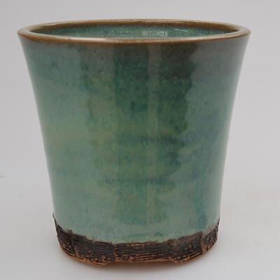 Bonsaischale aus Keramik 9,5 x 9,5 x 9,5 cm, Farbe grün - 1