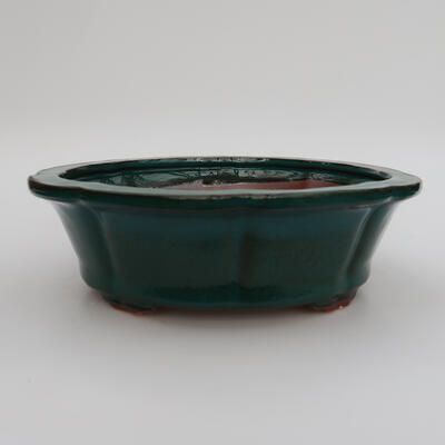Keramik-Bonsaischale 25 x 25 x 7,5 cm, Farbe grün - 1