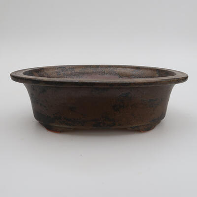 Keramik-Bonsaischale 23 x 18 x 6 cm, Farbe braun - 1