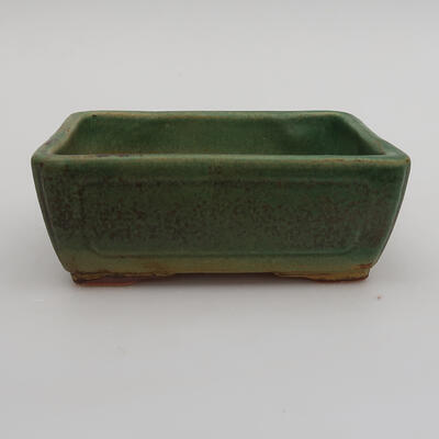 Keramik-Bonsaischale 12,5 x 9 x 5 cm, Farbe grün - 1