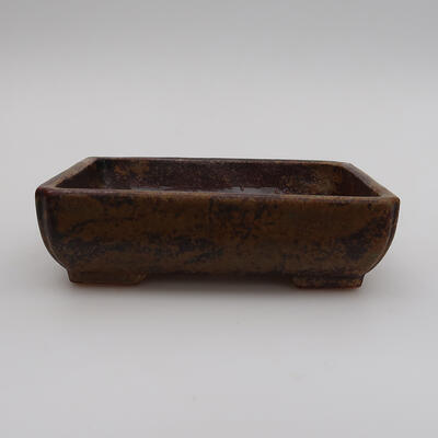 Keramik-Bonsaischale 13,5 x 10,5 x 4 cm, Farbe braun - 1