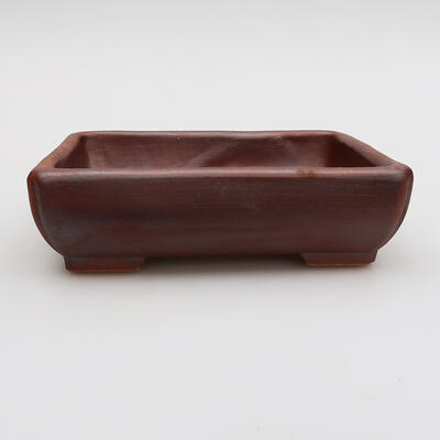 Keramik-Bonsaischale 13,5 x 10,5 x 4 cm, Farbe braun - 1