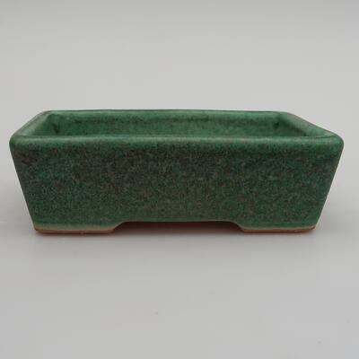 Keramik-Bonsaischale 12 x 8,5 x 3,5 cm, Farbe grün - 1
