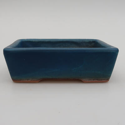 Keramik-Bonsaischale 12 x 8,5 x 3,5 cm, Farbe Blau - 1