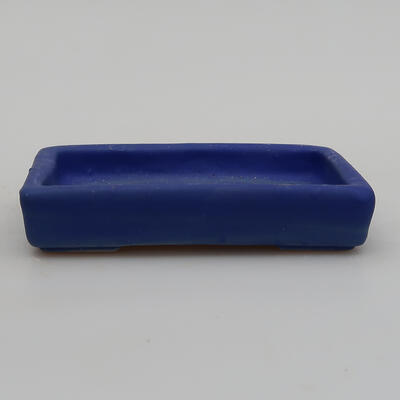 Keramik-Bonsaischale 10 x 7 x 2 cm, Farbe Blau - 1