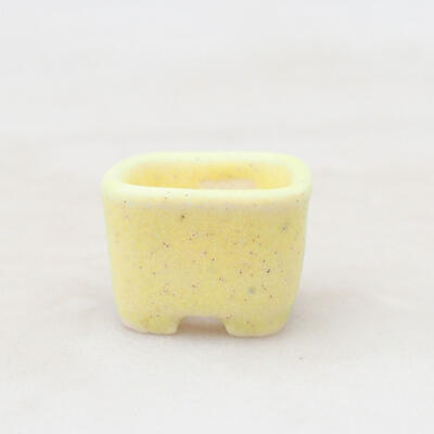 Bonsaischale aus Keramik 2 x 2 x 1,5 cm, Farbe gelb - 1