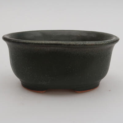 Keramik-Bonsaischale 12 x 10 x 5 cm, Farbe grau - 1