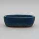 Keramik-Bonsaischale 12,5 x 8,5 x 3,5 cm, Farbe Blau - 1/3