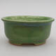 Keramik-Bonsaischale 12 x 10 x 5 cm, Farbe grün - 1/3