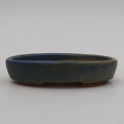 Keramik-Bonsaischale 11,5 x 9 x 2 cm, Farbe Blau - 1