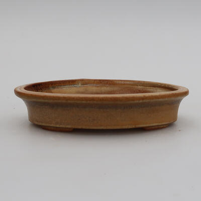 Keramik-Bonsaischale 13 x 10 x 2,5 cm, Farbe Beige - 1