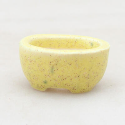 Bonsaischale aus Keramik 2,5 x 2 x 1,5 cm, Farbe gelb - 1
