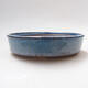 Bonsaischale aus Keramik 15,5 x 15,5 x 4 cm, Farbe blau - 1/3