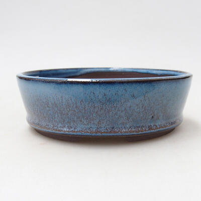 Bonsaischale aus Keramik 14,5 x 14,5 x 4,5 cm, Farbe blau - 1
