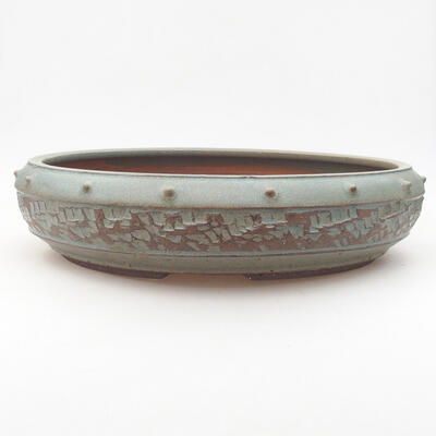 Keramik Bonsai Schüssel 32 x 32 x 8,5 cm, Farbe grün - 1