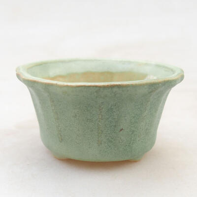 Bonsaischale aus Keramik 5 x 5 x 3 cm, Farbe grün - 1