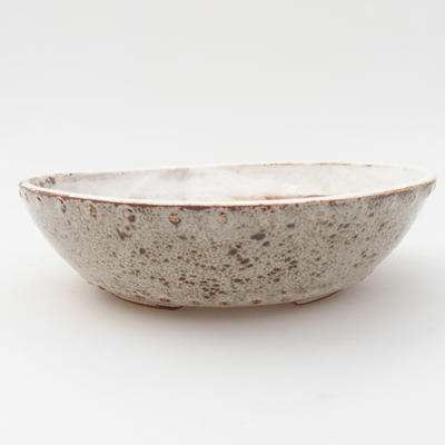 Keramik Bonsai Schüssel 18 x 18 x 5 cm, Farbe weiß - 1