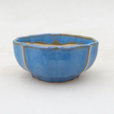 Bonsaischale aus Keramik 5,5 x 5,5 x 2,5 cm, Farbe blau - 1