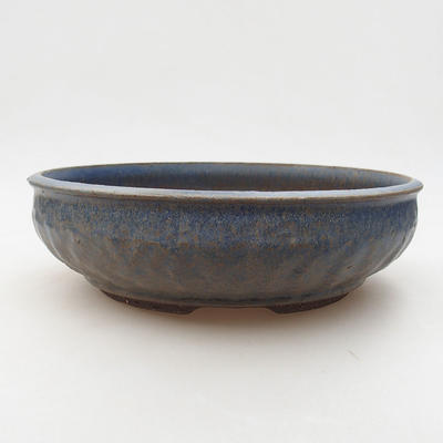 Keramische Bonsai-Schale 24,5 x 24,5 x 7 cm, Farbe blau - 1