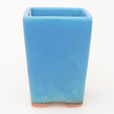 Bonsaischale aus Keramik 7,5 x 7,5 x 10,5 cm, Farbe blau - 1