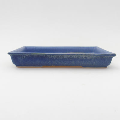Keramik Bonsaischale 15,5 x 13 x 2 cm, Farbe blau - 1