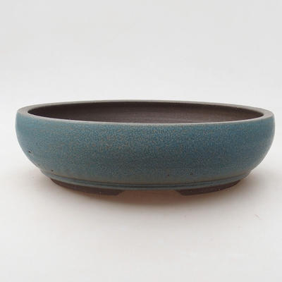 Keramische Bonsai-Schale 24 x 24 x 6,5 cm, Farbe blau - 1